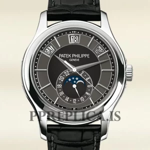 Replica Patek Philippe Complications 40mm Men 5205G-010 Leather Strap