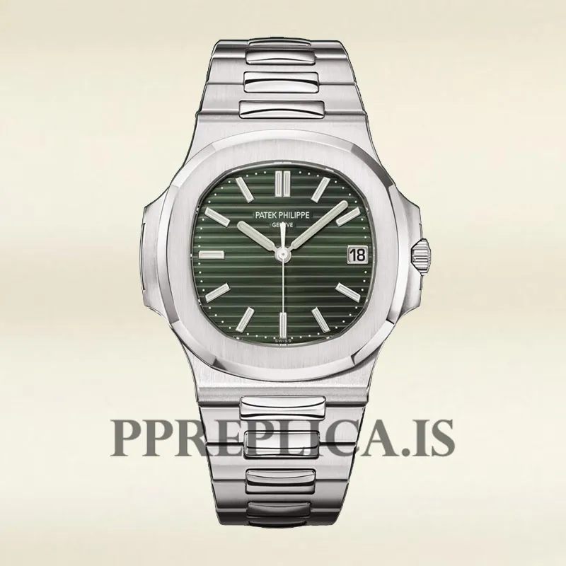 Replica Patek Philippe Nautilus 5711/1A-014 Men's 40mm Silver-tone Bracelet - Image 2
