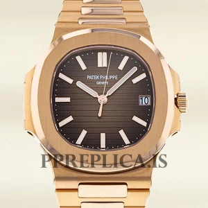 Replica Patek Philippe Nautilus Men 5711R-001 40mm Rose Gold-tone Bracelet