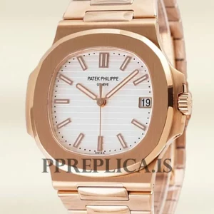 Replica Patek Philippe Nautilus Men 40mm 5711R-002 White Dial