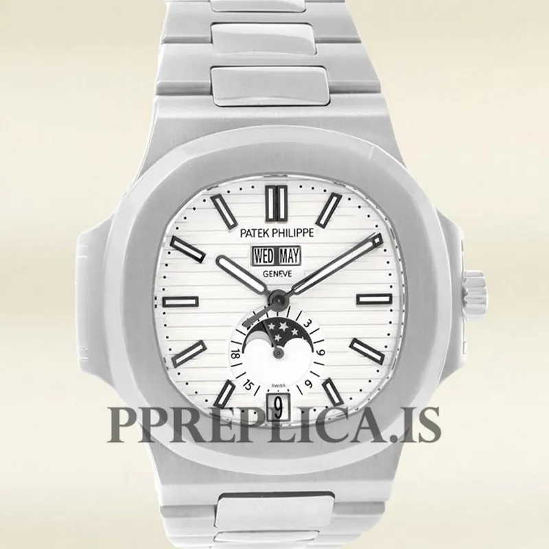 Fake Patek Philippe Nautilus Men's 5726/1A-010 40mm White Dial Automatic - Image 2