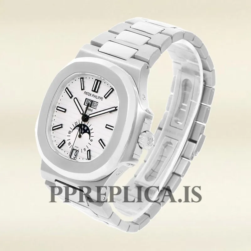 Fake Patek Philippe Nautilus Men's 5726/1A-010 40mm White Dial Automatic - Image 3