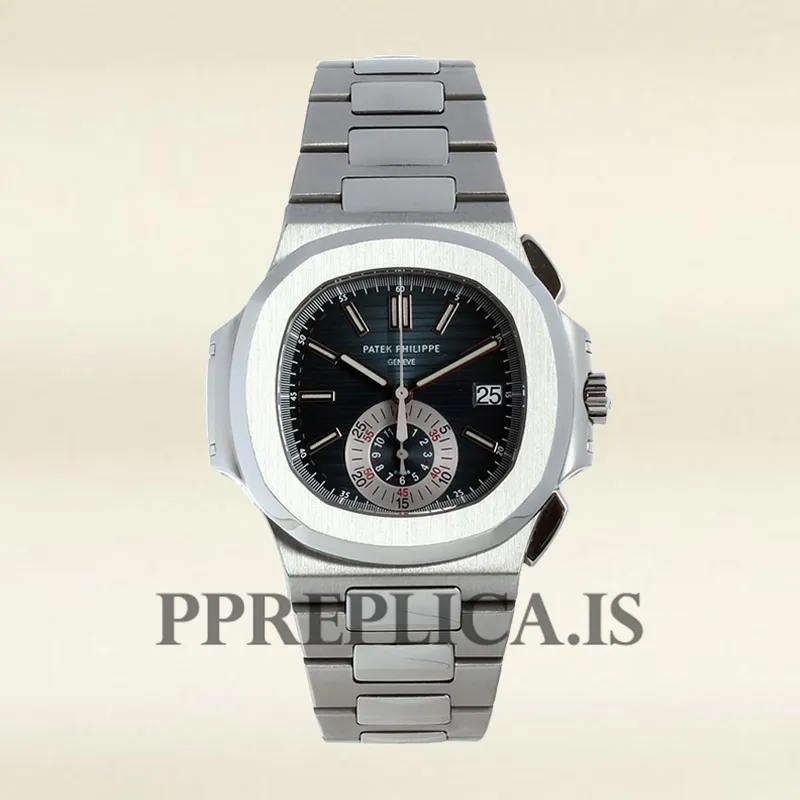 Patek Philippe Replica Nautilus Men's 5980/1A-001 40mm Silver-tone - Image 2