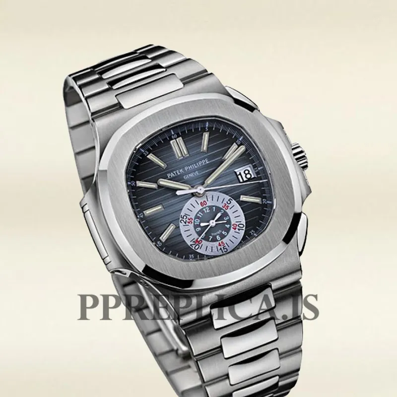 Patek Philippe Replica Nautilus Men's 5980/1A-001 40mm Silver-tone - Image 3