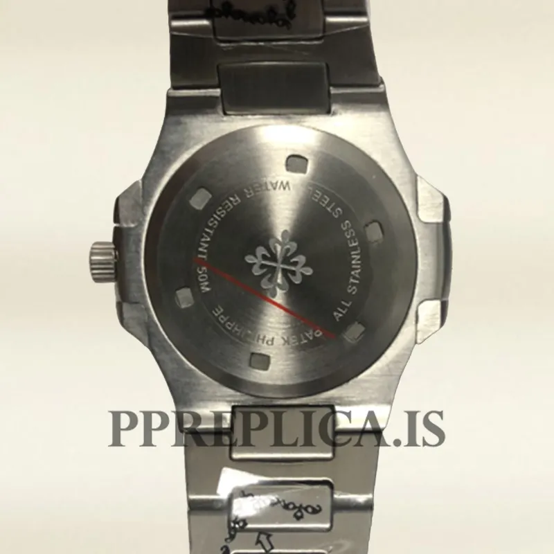 Fake Patek Philippe Nautilus 7118/1A-001 32mm Ladies Blue Dial Silver-tone - Image 4