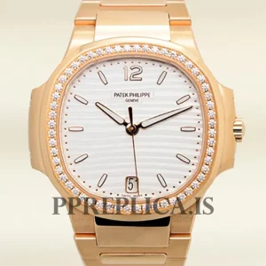 Patek Philippe Replica Nautilus Ladies 7118/1200R-001 32mm Quartz Rose Gold-tone