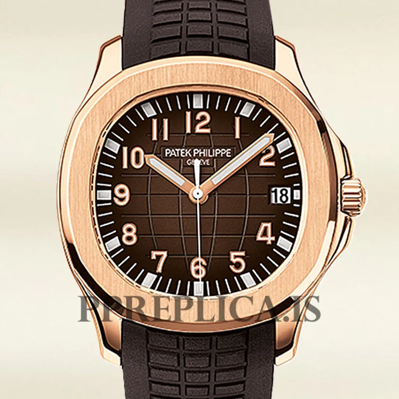 Replica Patek Philippe Aquanaut 5167R-001 40mm Men's Brown Dial Rubber Band
