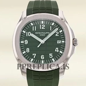 Replica Patek Philippe Aquanaut 5168G-010 Men's 40mm Silver-tone Green Dial