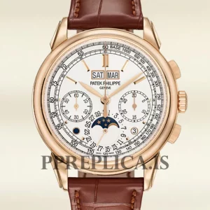 Replica Patek Philippe Grand Complications Men's 42mm 5270R-001 Automatic Leather Strap