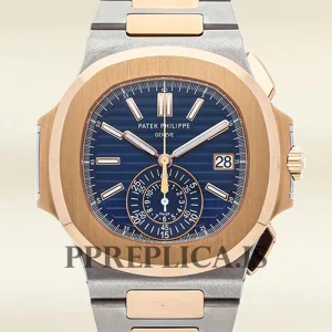 Fake Patek Philippe Nautilus 40mm Men's 5980/1AR-001 Bracelet Blue Dial