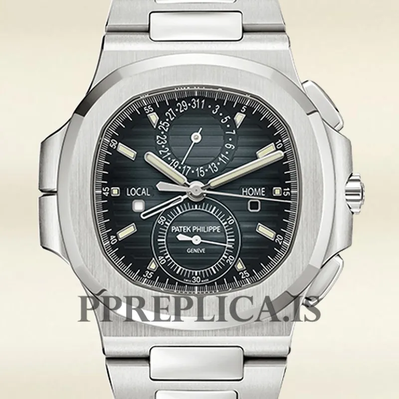 Fake Patek Philippe Nautilus 5990/1A-011 Men's 42mm Silver-tone Blue Dial