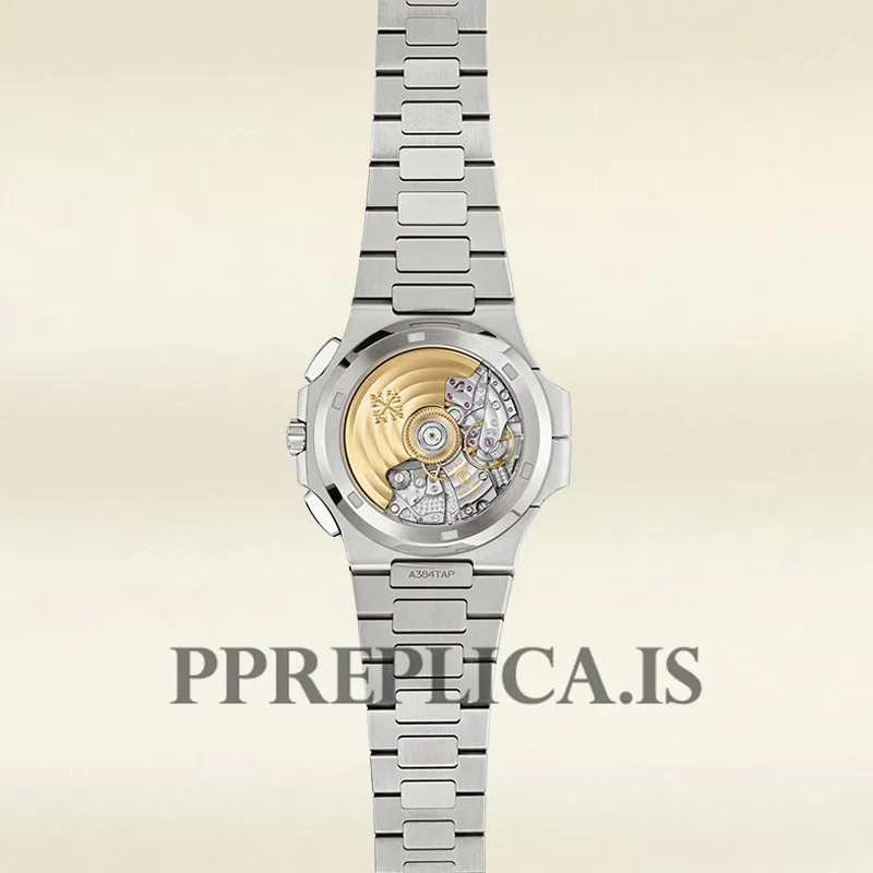 Fake Patek Philippe Nautilus 5990/1A-011 Men's 42mm Silver-tone Blue Dial - Image 4
