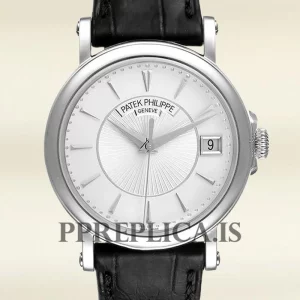 Fake Patek Philippe Calatrava Men's 40mm 5153G-001-1 Leather Strap