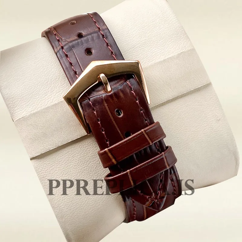 Patek Philippe Replica Calatrava CalatravaWRL007 40mm Men's Rose Gold-tone Leather Strap - Image 4